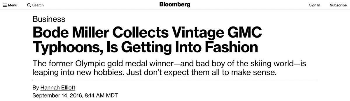 What do skiing, horses and an apparel company have in common? Bode Miller - that's what