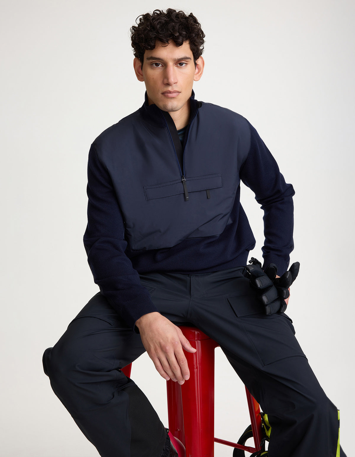 Matterhorn Hybrid Half Zip Sweater
#Color_Sander_Navy