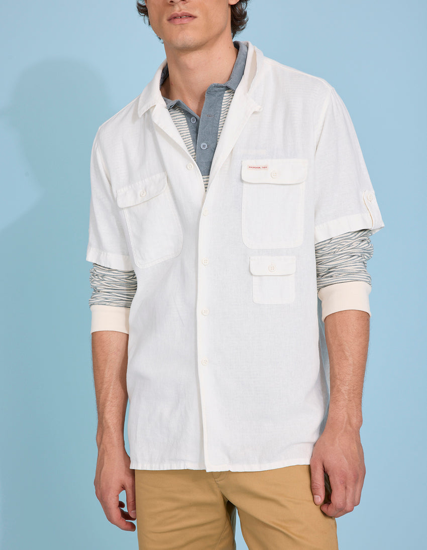 AMUNDSEN TRAVELLER LINEN CAMP SHIRT