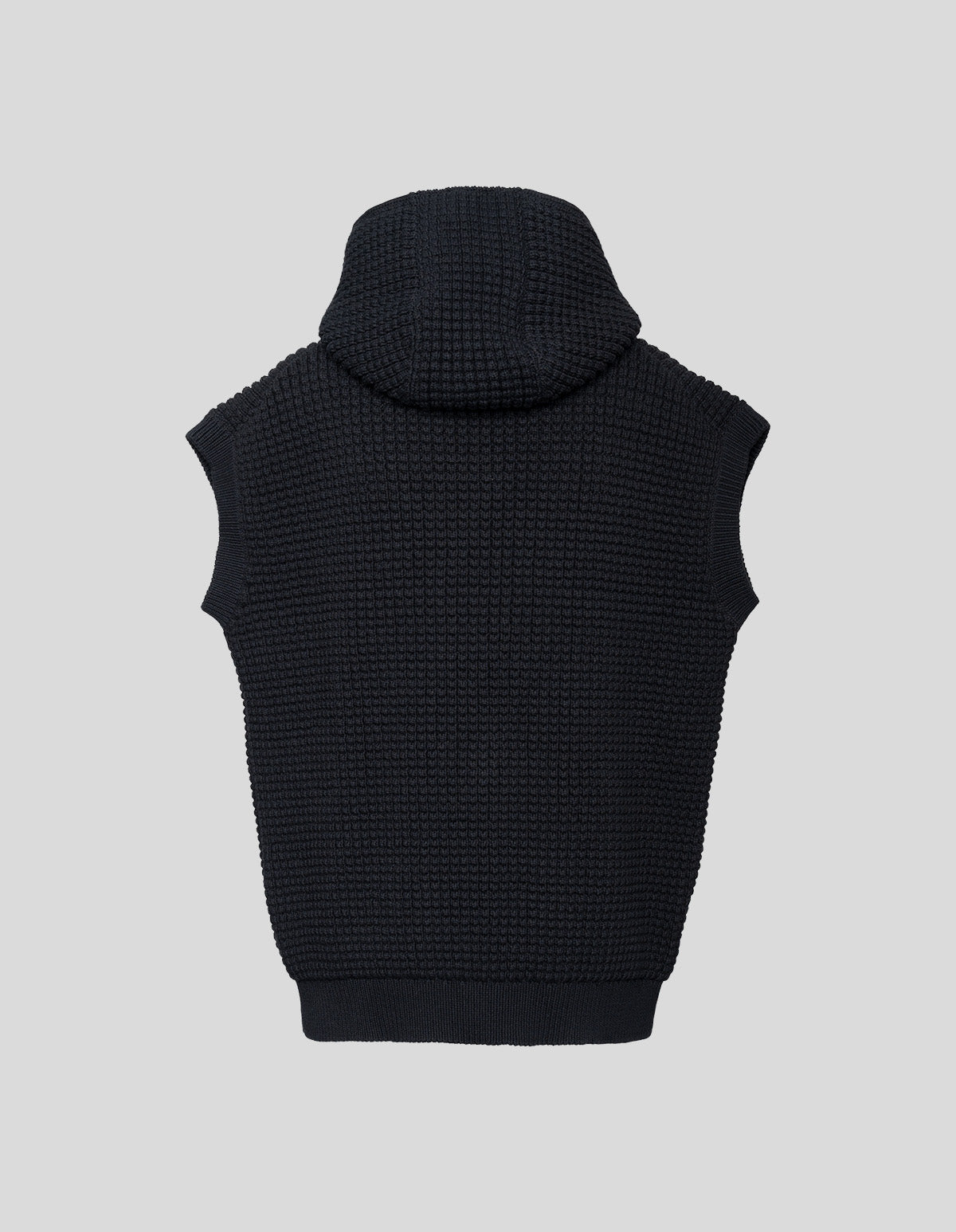 Waffle Cotton Vest with Hood